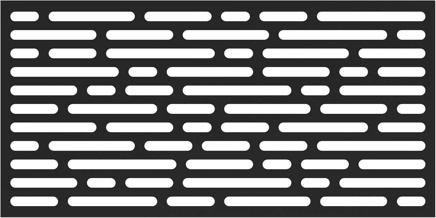 3'x6' Optic Decorative Screen Panel, Black