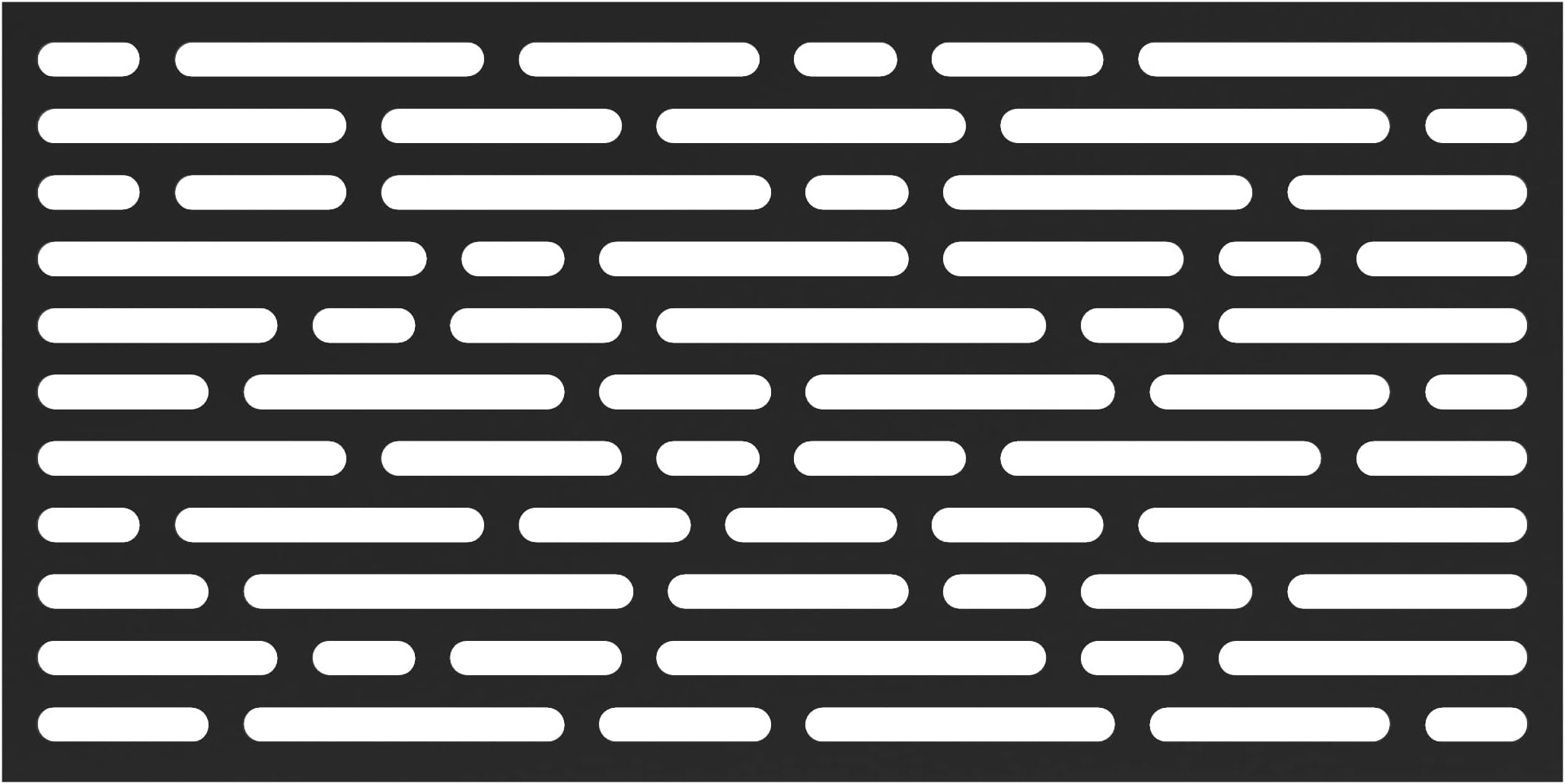 3'x6' Optic Decorative Screen Panel, Black