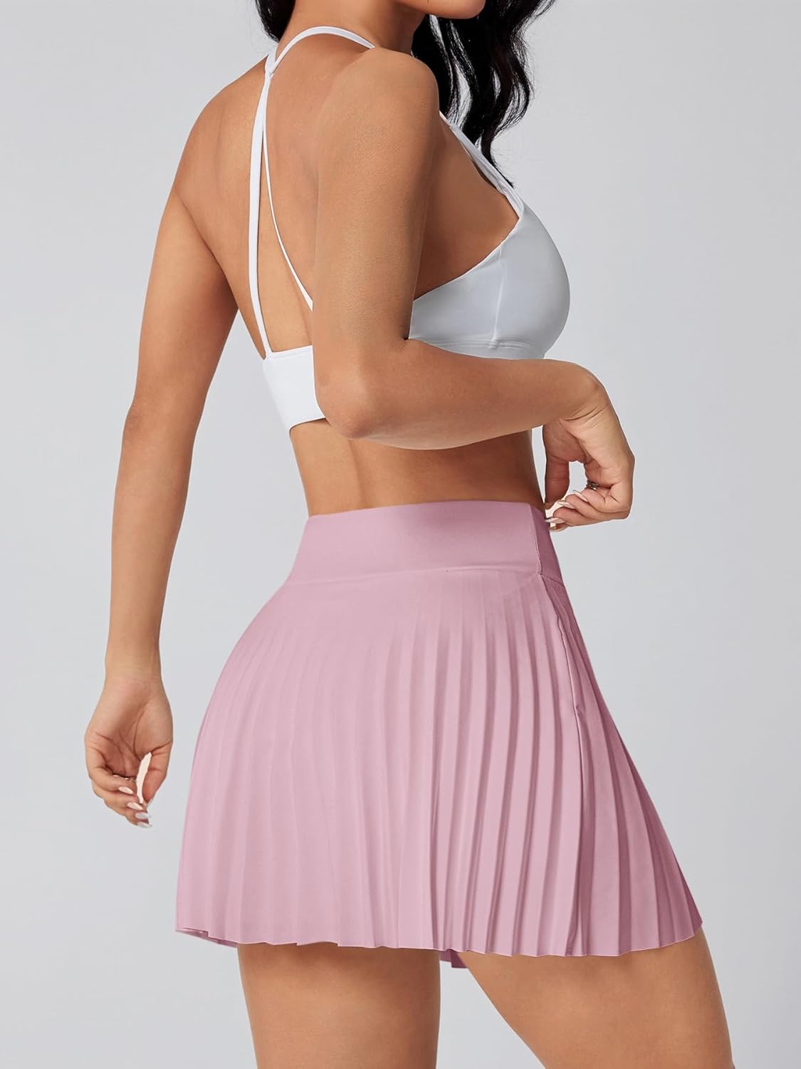 Women Pleated Tennis Skirt with Side Pocket,Women's High Waisted Athletic Golf Skorts Running Workout Casual - Image 6