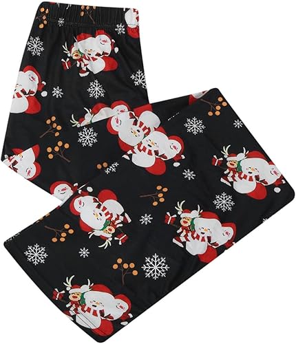 Miniatura 4 de JEGULV Pijamas de Navidad para la familia de 4, conjunto de pijamas familiares de Navidad, pijamas familiares a cuadros rojos y verdes