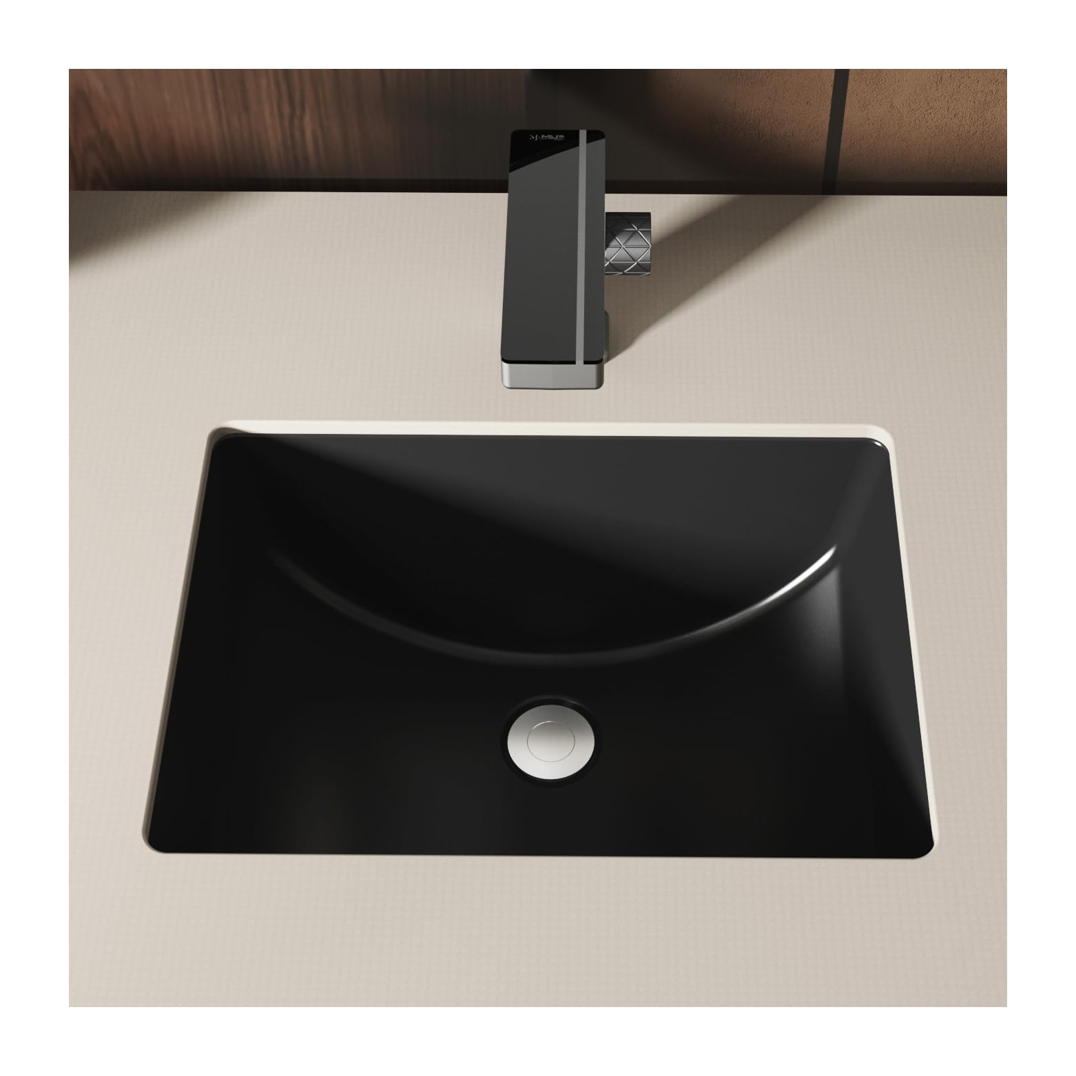 みーち　 Moen White Vitreous China Undermount Sink, 23.625 X 14.75 X