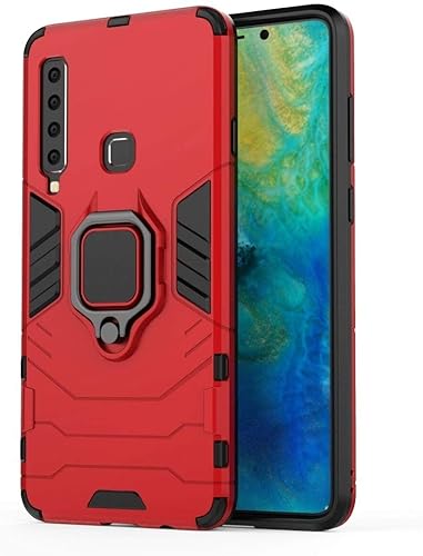 HONGYAN Funda protectora de policarbonato y poliuretano termoplástico a prueba de golpes para Galaxy A9 (2018), con soporte de anillo magnético