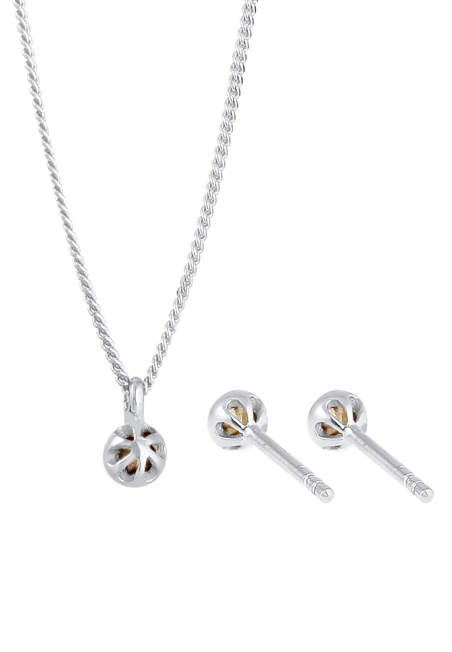 Elli Set di gioielli in argento Sterling 925 con cristalli di base