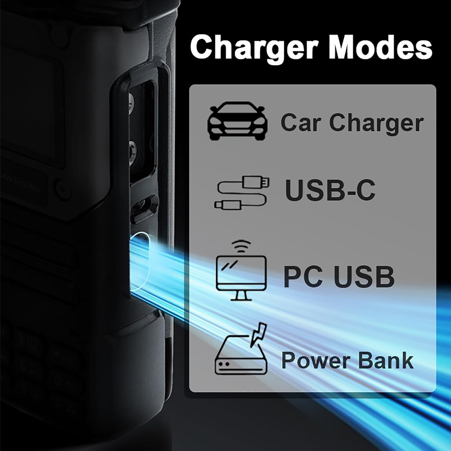 Quansheng UV-K5(8) Radio USB-C Charging Two Way Radio Long Range with NOAA for Adults 5W U/V Dual Band DTMF AM FM Walkie Talkie Rechargeable UV-K6 Tacrical Antenna
