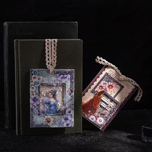 Miniatura 7 de Diuhofart - Paquete de suministros de álbumes de recortes, 40 unidades, varios patrones, recortes, papel de álbum de recortes de encaje, para