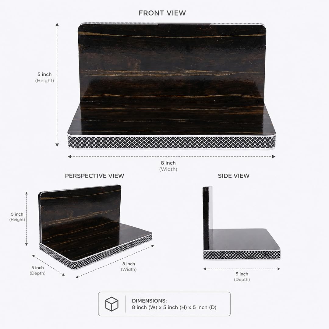 Ebony Wood-Grain L-Shaped Display Riser