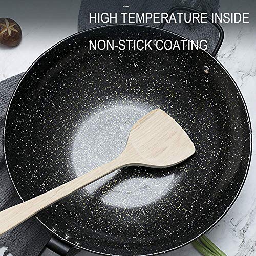 Wok induction 32cm pour éviter les brûlures avec manche isolant épais