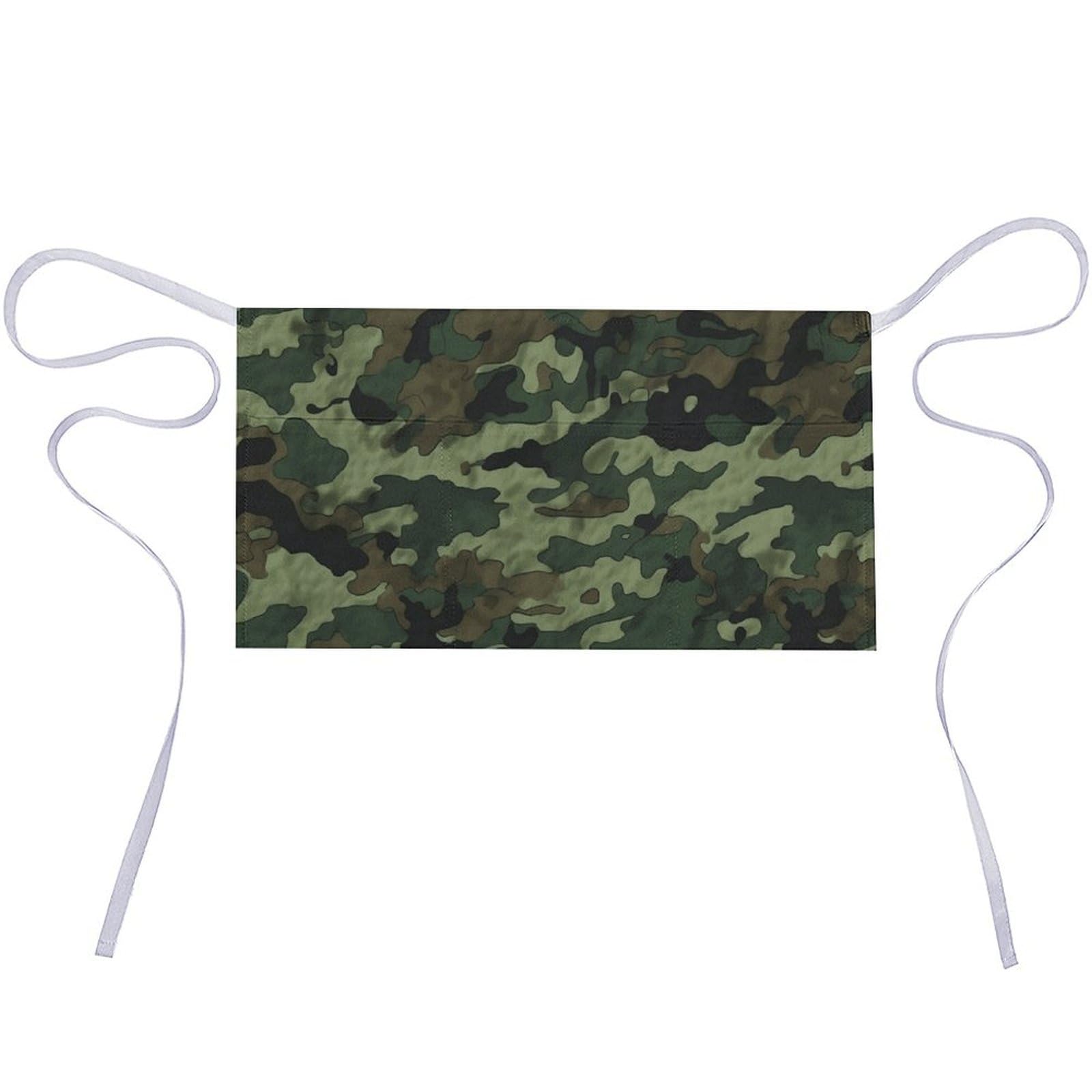 DJUETRUI Green Military Camo Adjustable for Women Men with Pockets Extra Long Lab Apron Butcher Apron Oxford Cloth Cotton Apron for Kitchen Cooking Baking