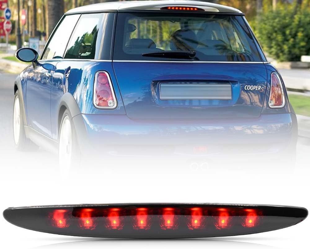 Smoked Lens Red LED 3rd Brake Light Kit for 2002-2006 MINI Cooper R50 R53 1st Gen OEM High Mount Brake Lamp
