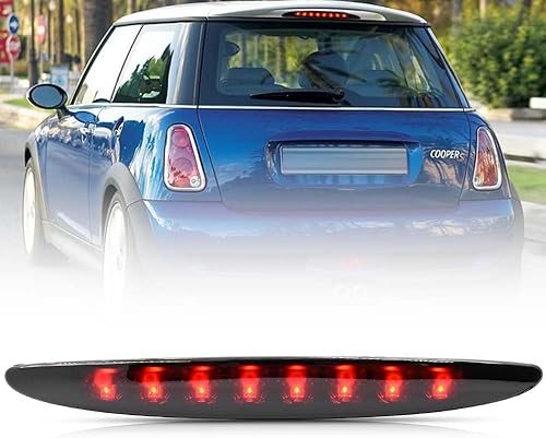 Kit de luz de freno LED roja con lente ahumada para 2002-2006 MINI Cooper R50 R53 1ª generación OEM de alta lámpara de freno de montaje alto