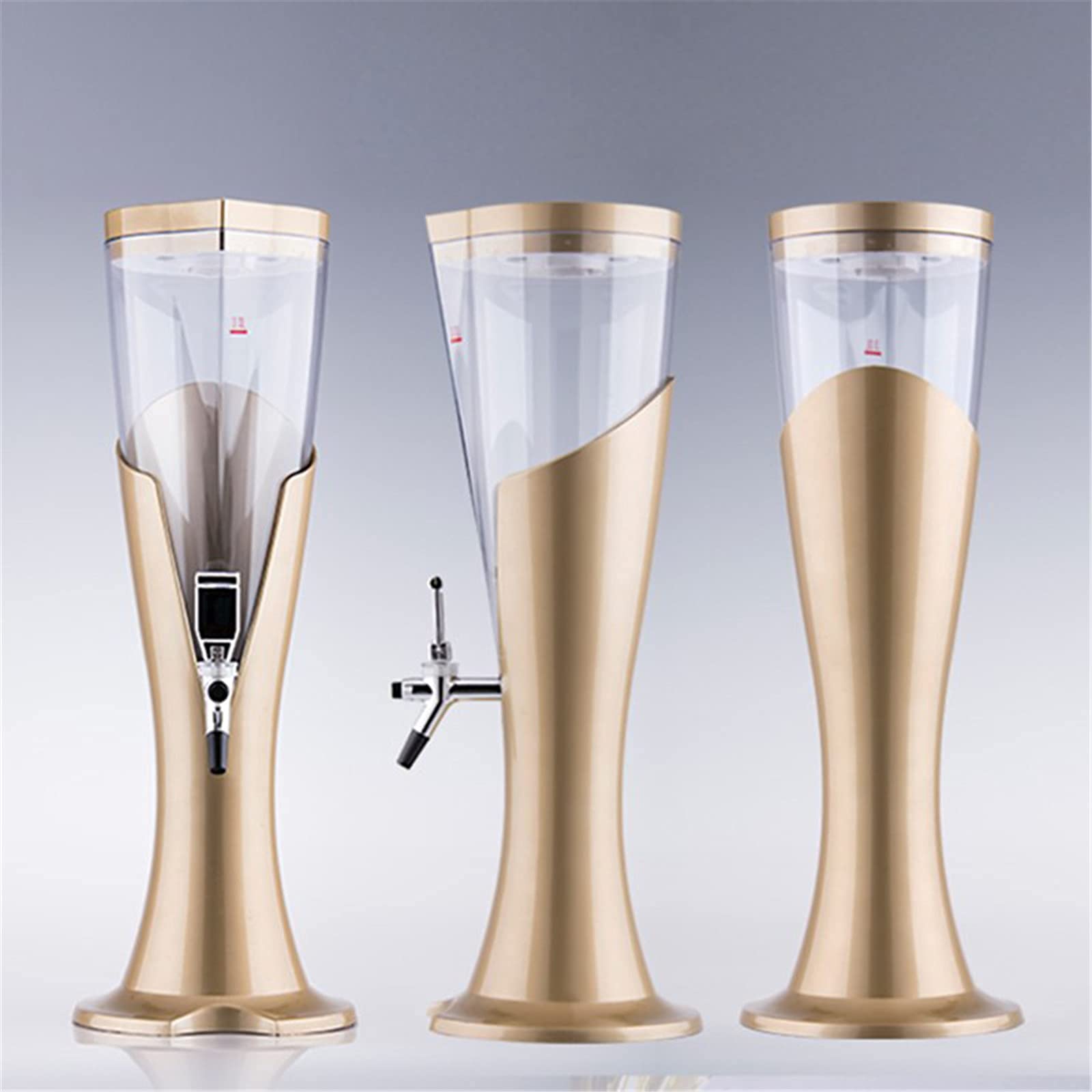 MU Beer Tower, dispensadores de barril de cerveza XXL bebidas & dispensador de bebidas con grifo 3.0 litros con enfriador de hielo para bar Ktv cristalería, 5L