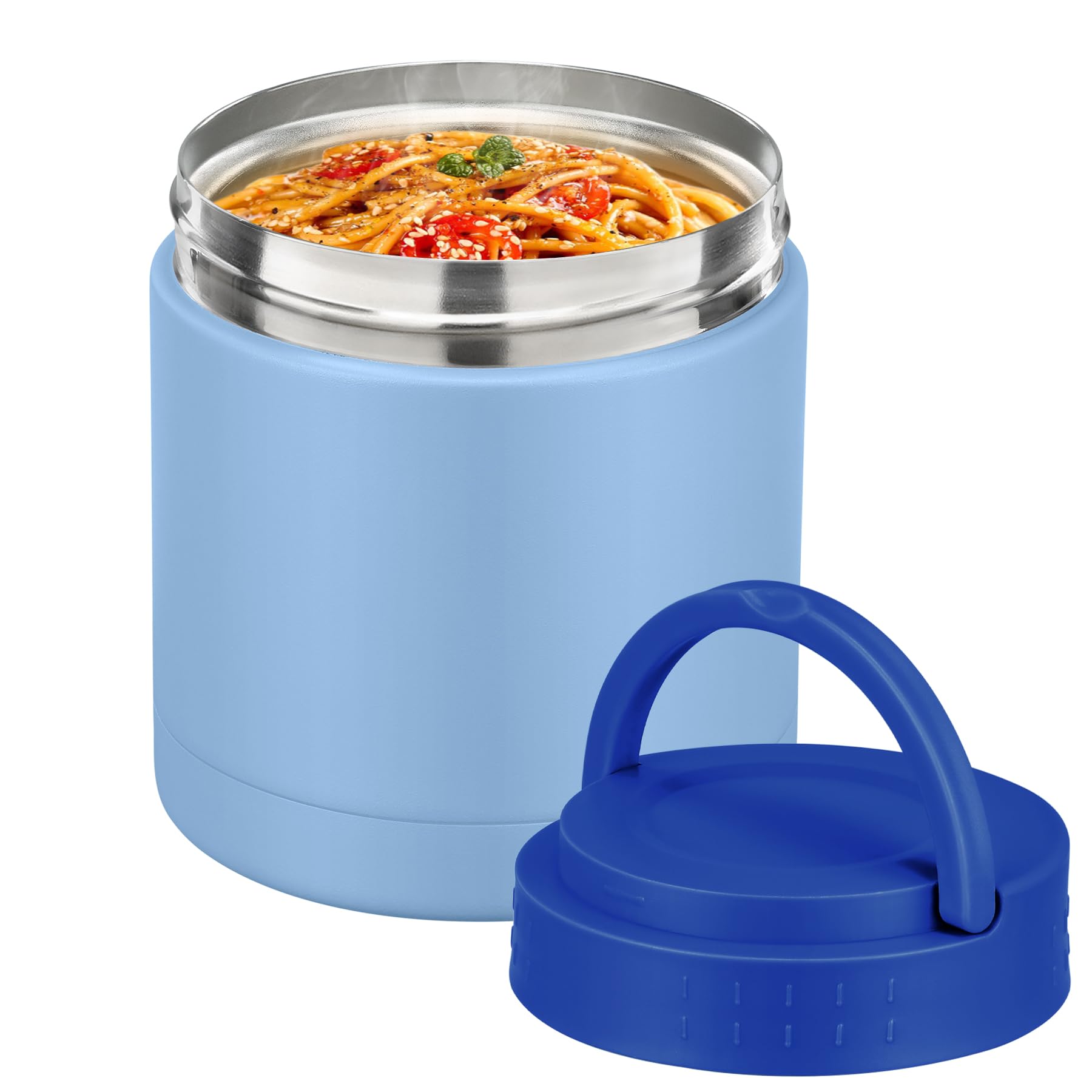 Termo de sopa de 10.5 onzas para comida caliente, para niños y adultos, tarro de alimentos aislado con asa ancho de boca, recipientes de alimentos a prueba de fugas, lonchera de acero