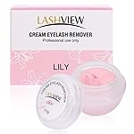 LASHVIEW Eyelash Extension Remover Cream, Special Lily Flavor Cream, Professional Eyelash Extensions Remover for Salon(Lily 0.51fl.oz/15ml)