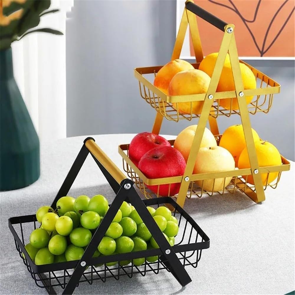 2段金属フルーツバスケットポータブルキッチン収納カウンタートップ棚ラック果物野菜家庭用(White) Amazon｜GILLAS 2段  フルーツバスケットカウンタートップ キッチン用 野菜パンバスケット フルーツボウル ストレージスタンド 取り外し可能な 金属製 長方形 ワイヤー ... ポータブルフルーツボウルバスケットフルーツパンスナック、取り外し可能な金属長方形 野菜 果物 収納(Gold)