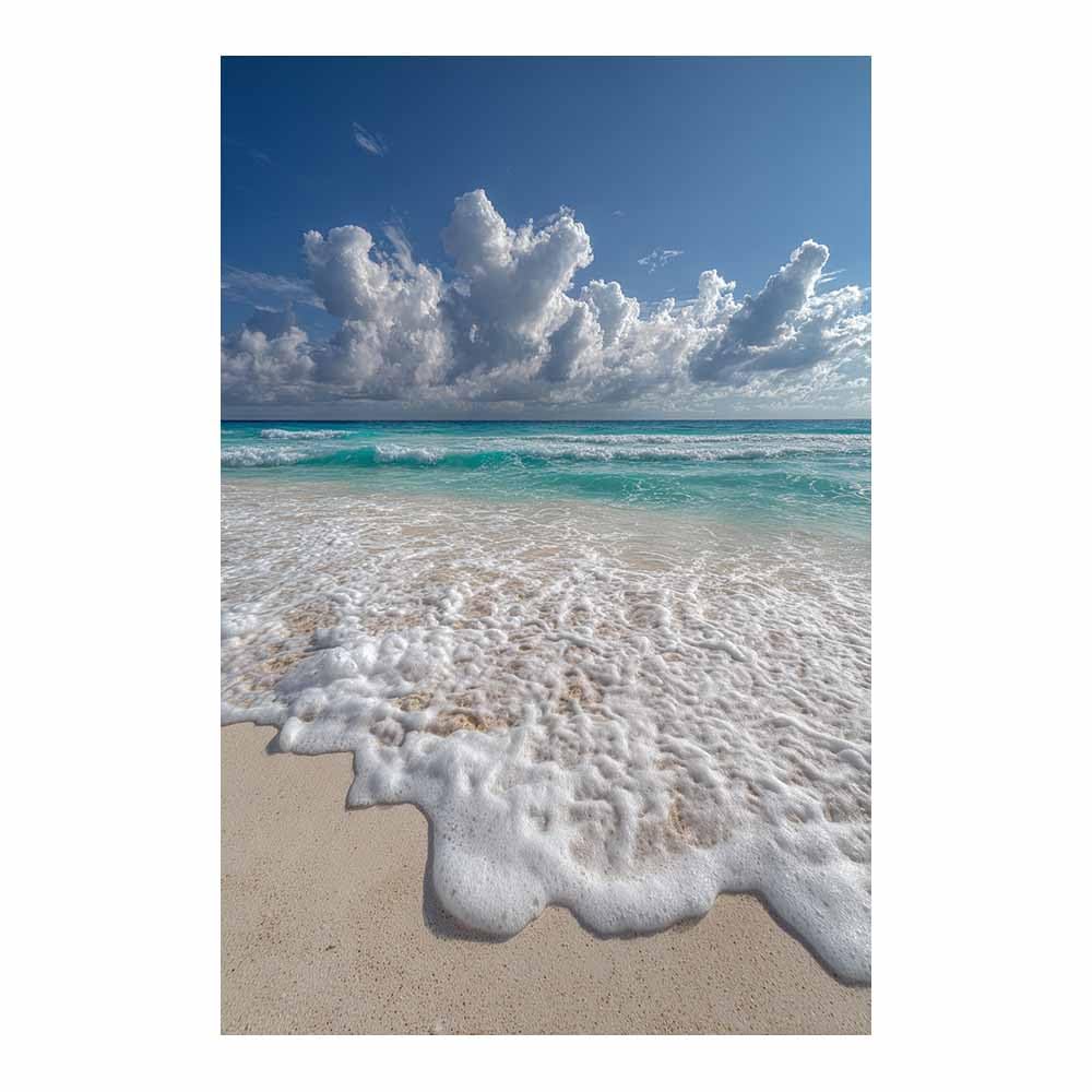 HOQIU Canvas Wall Art Turquoise Beaches es Wavess canvas art, art print, house decor, bedroom wall decor above bed, prints for living room.(Multicolor)-80x120cm Unframed