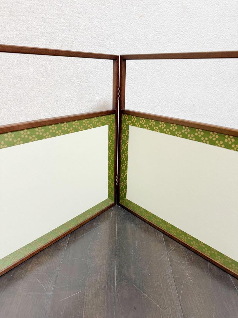 茶道具 溜塗 利休梅 風炉先屏風 裏白 両面使い 上透かし 茶道具 溜塗