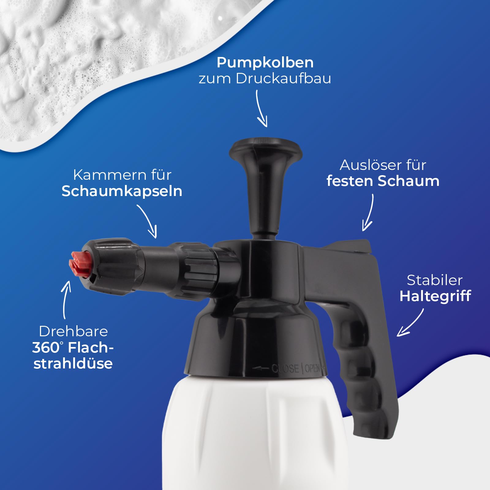 Felgenreiniger Set – Schaumkanone + 1L Felgenreiniger + Felgenbürste + Mikrofasertuch | Sanfte & effektive Felgenreinigung ohne aggressive Chemie | Für Auto, Motorrad & LKW