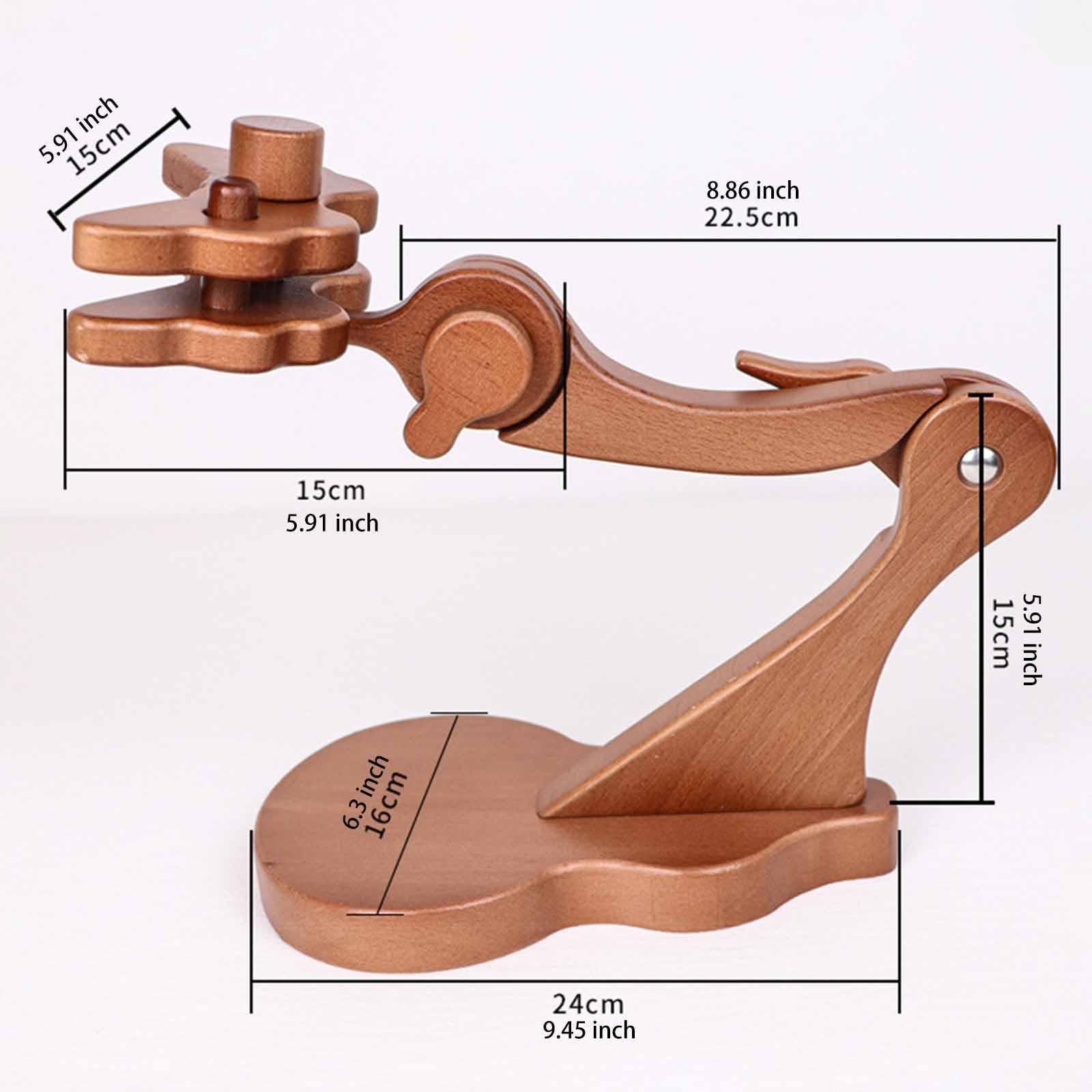 Soporte para Bastidor de Bordado, Base de Madera Estilo Violín, Práctico para