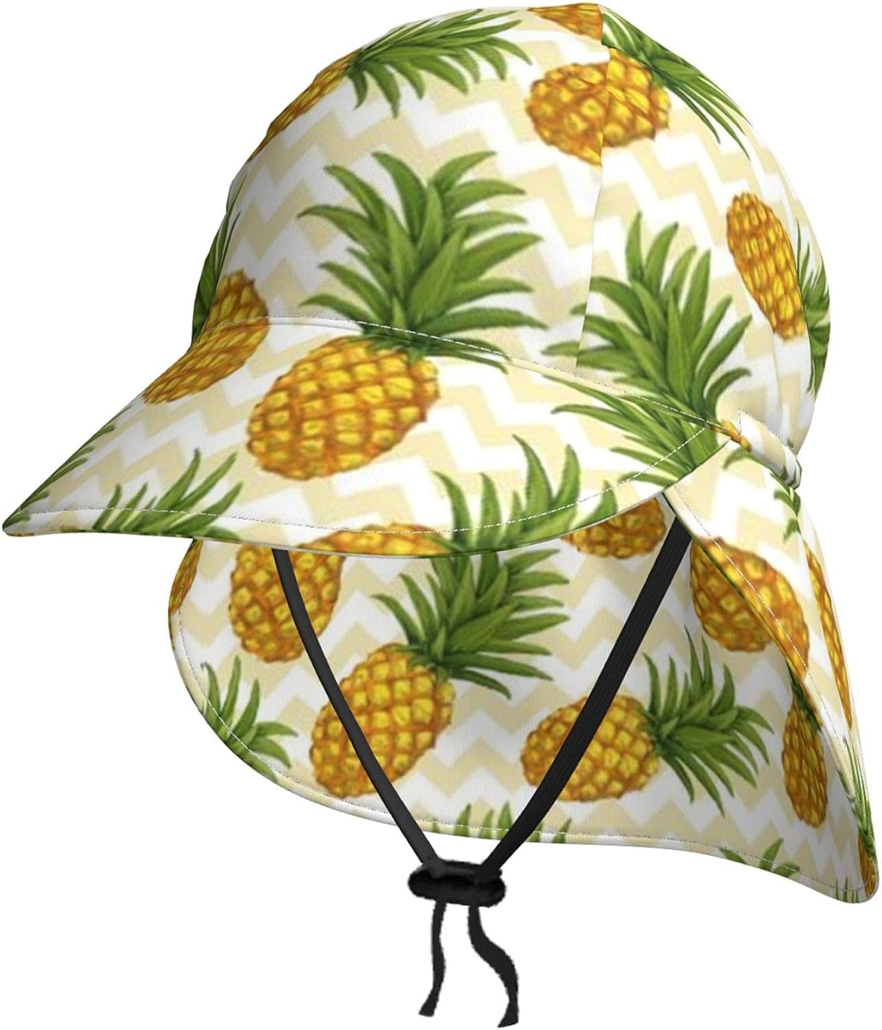 Pineapple UPF 50+ Boys Sun Hat with Neck Flap Summer Beach
