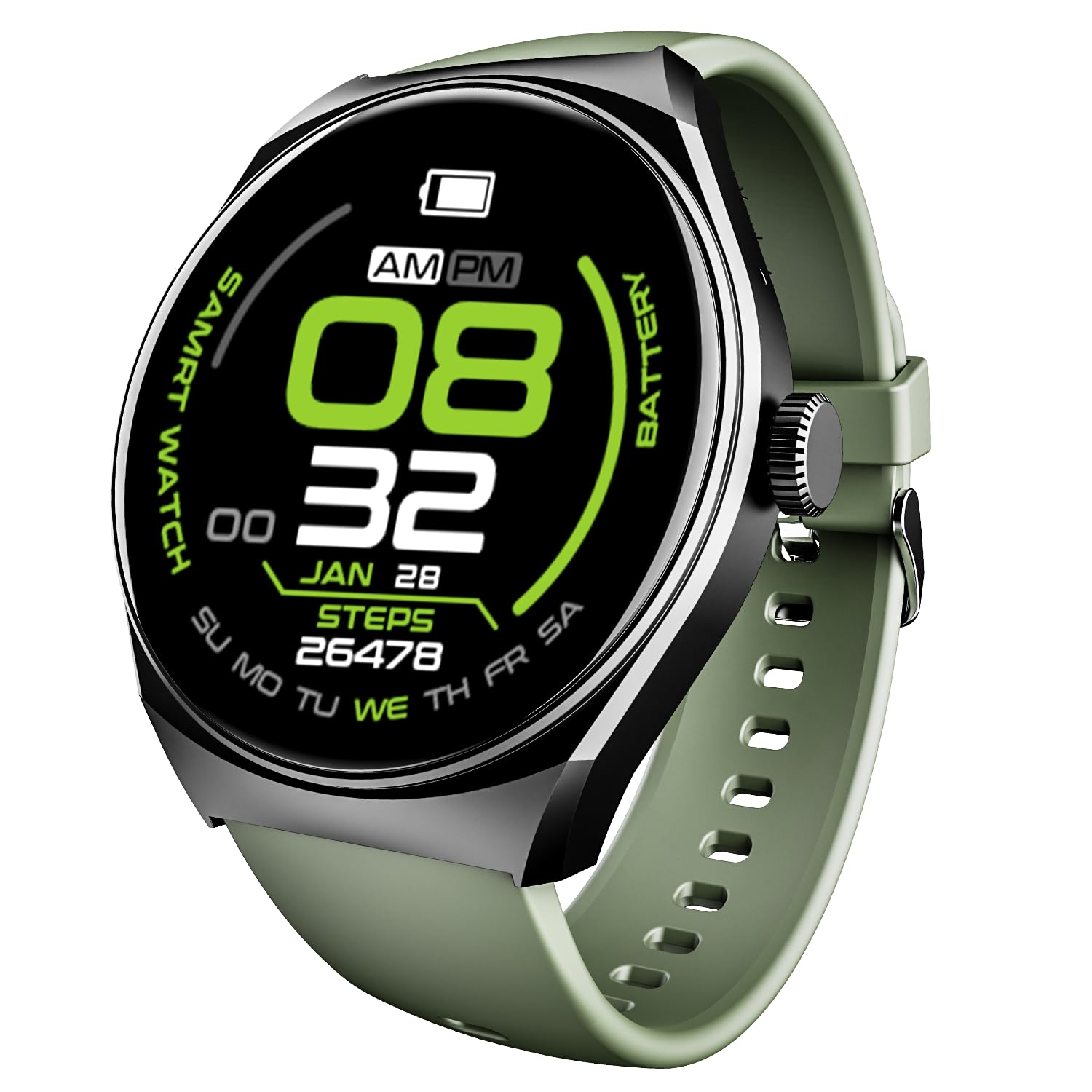 boAt Lunar Seek w/ 1.39" (3.5 cm) HD Display, Advanced Bluetooth Calling, Functional Crown, Multiple Sports Mode,100 Watch Faces,IP67 Dust,Sweat & Splash Resistance, HR & SpO2 Monitoring(Pastel Green) (B0D4DJ81MT) Amazon Price History, Amazon Price Tracker