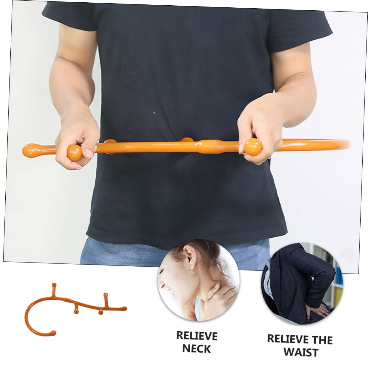 GANAZONO Masajeador de Acupresión para Espalda y Piernas, Ligero y Aliviador, Material Pp Resistente para Uso en Cuello y Cuerpo
