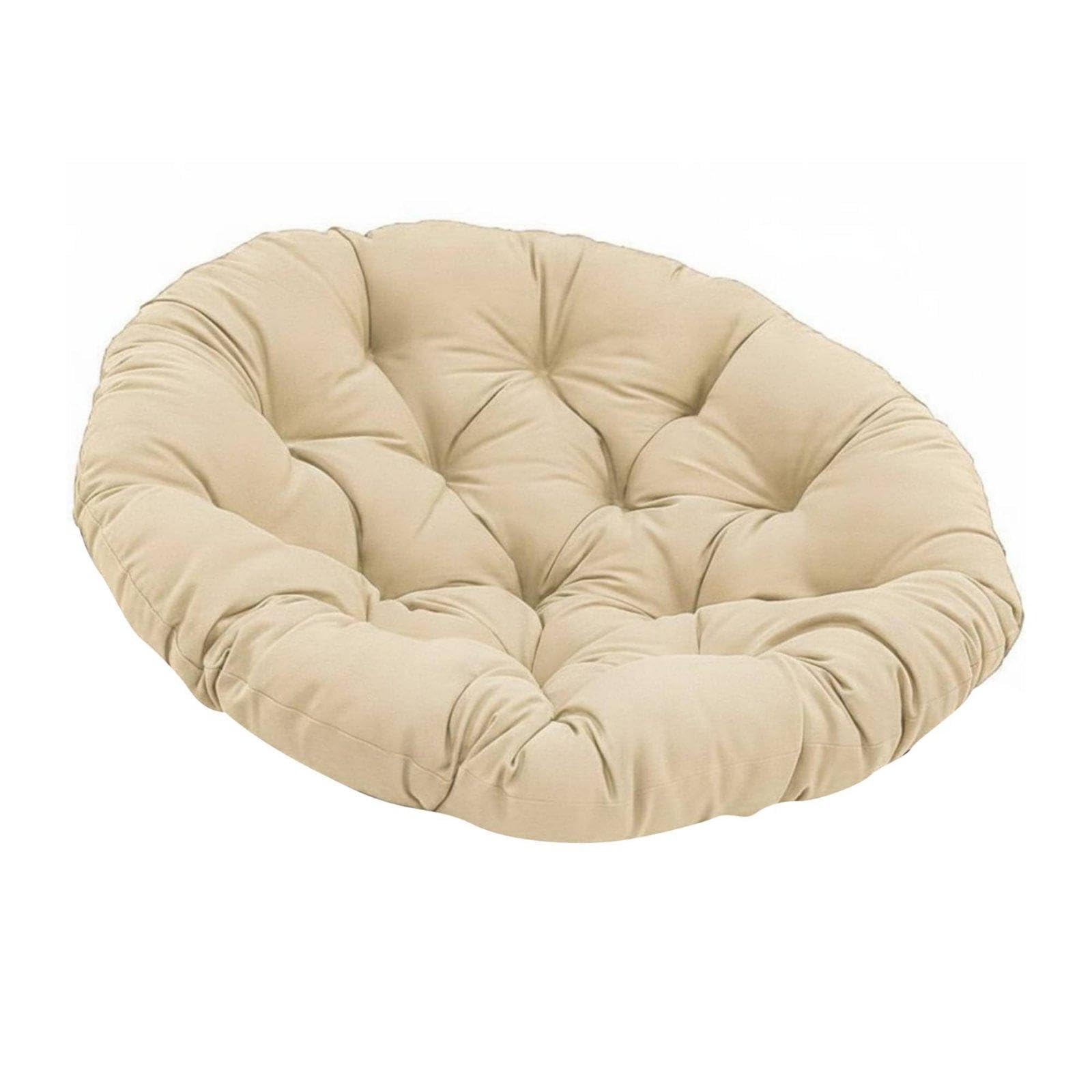 Hanging Swing Seat Cushion Soft Textile Round Hanging Basket Chair Cushion for Balcony, Living Room Khaki 120CM|Home & Garden| Yard Garden & Outdoor Living| Patio & Garden Furniture| Cush-image-11