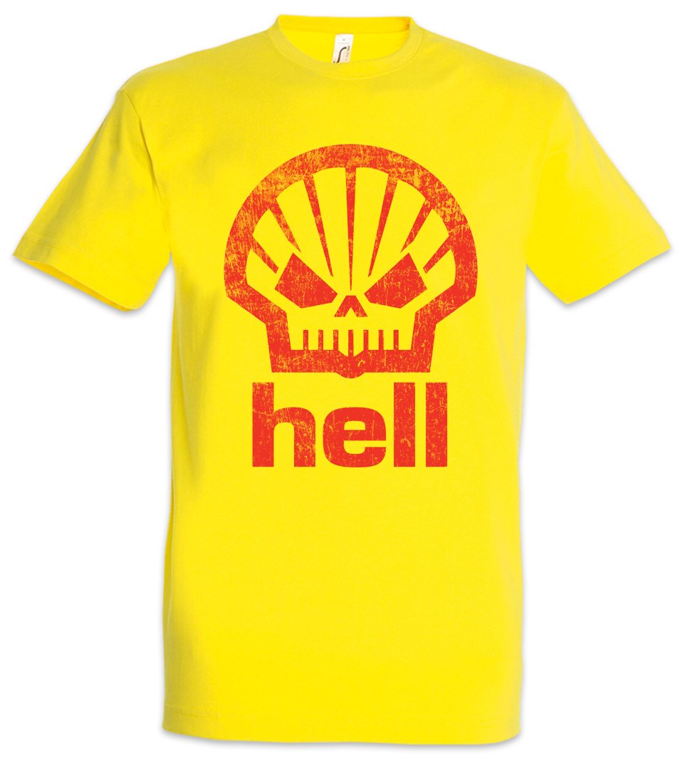 Urban Backwoods Shell Hell Men T-Shirt Yellow Size L