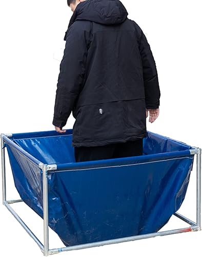 Piscina rectangular sobre el suelo para piscina infantil de camarones de lona con soporte grueso, fácil de instalar, PVC de 0.039 in, no deformado