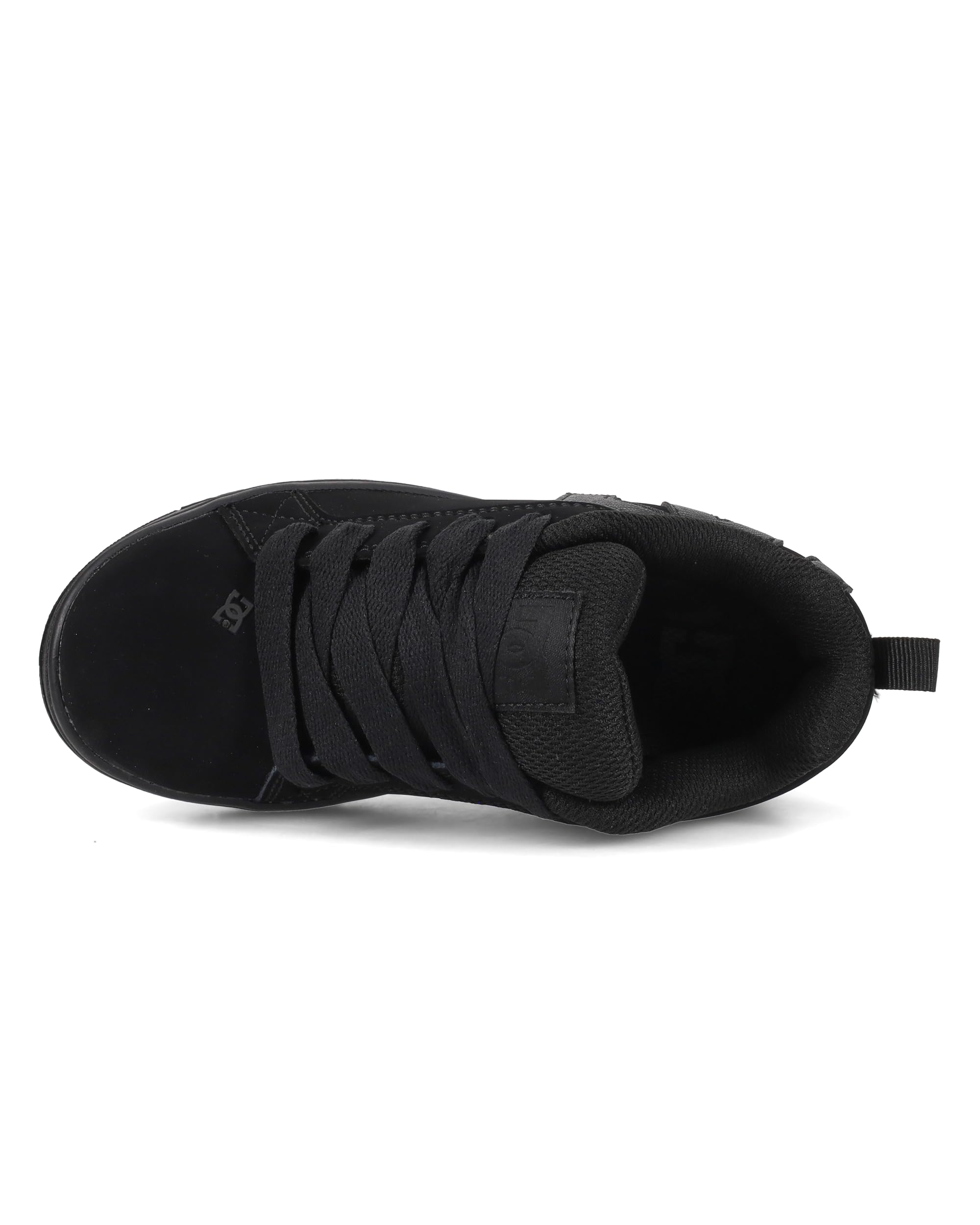 DC Boys' Court Graffik Skate Shoe Black, 5 M US Big Kid