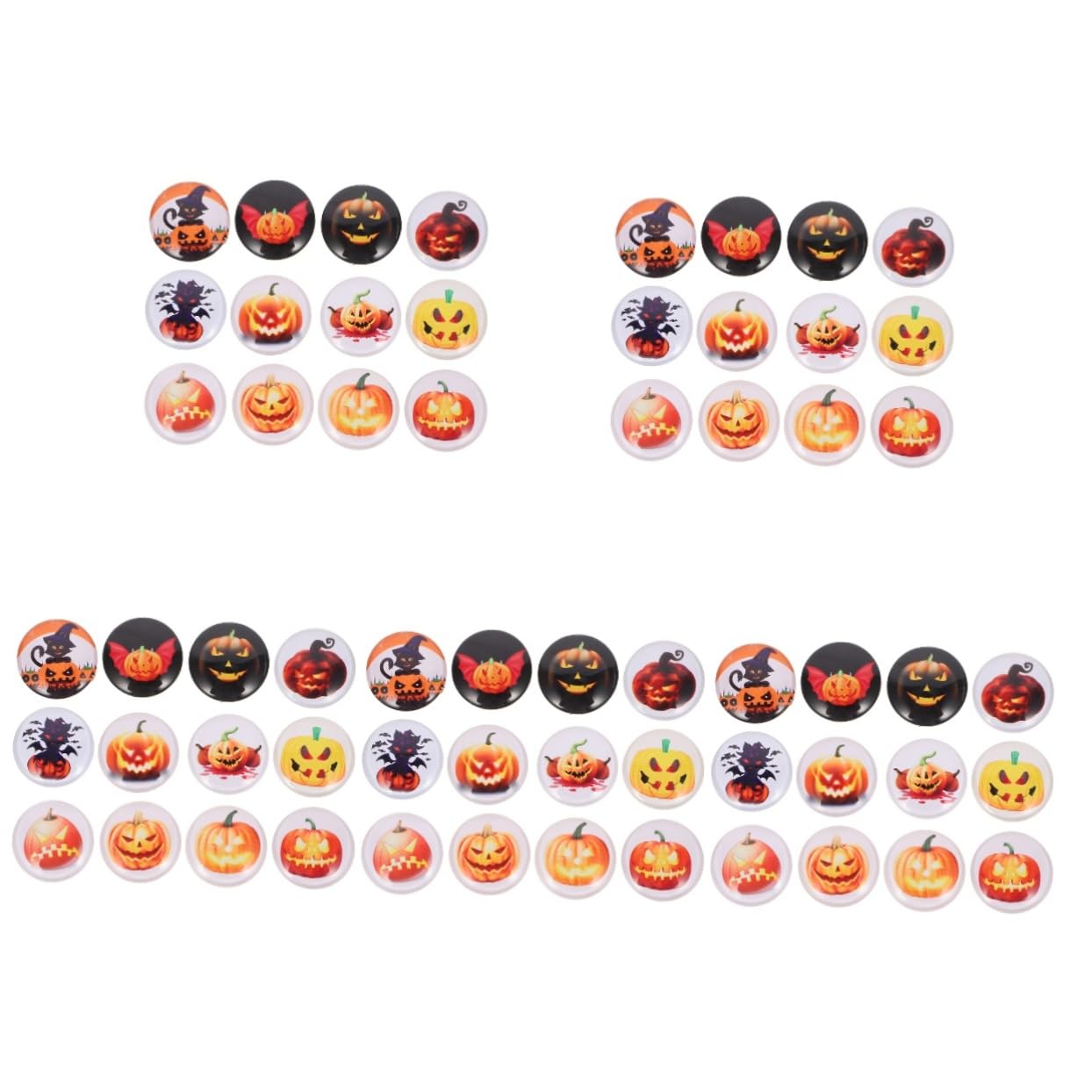 Aimants de calendrier citrouille orange en verre pour maison et cuisine