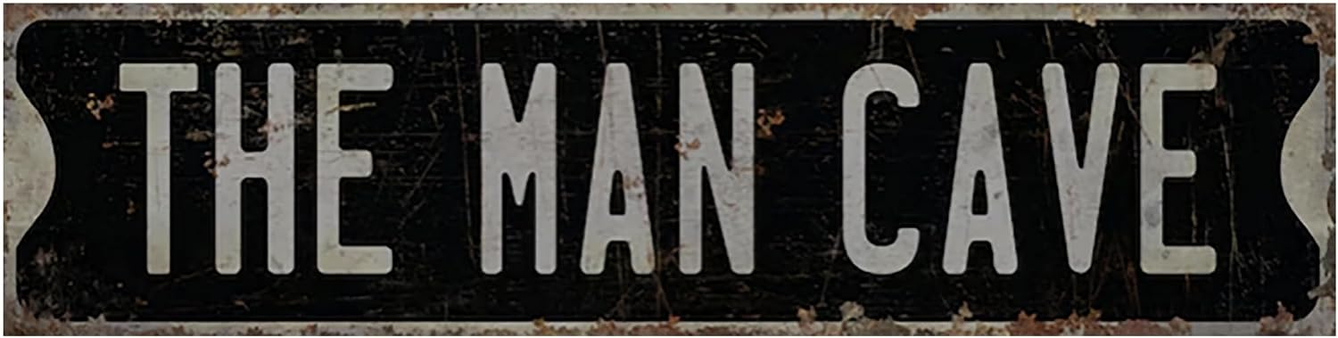 The Man Cave Sign Vintage Tin Decor,Gift Idea for Him Dad Husband