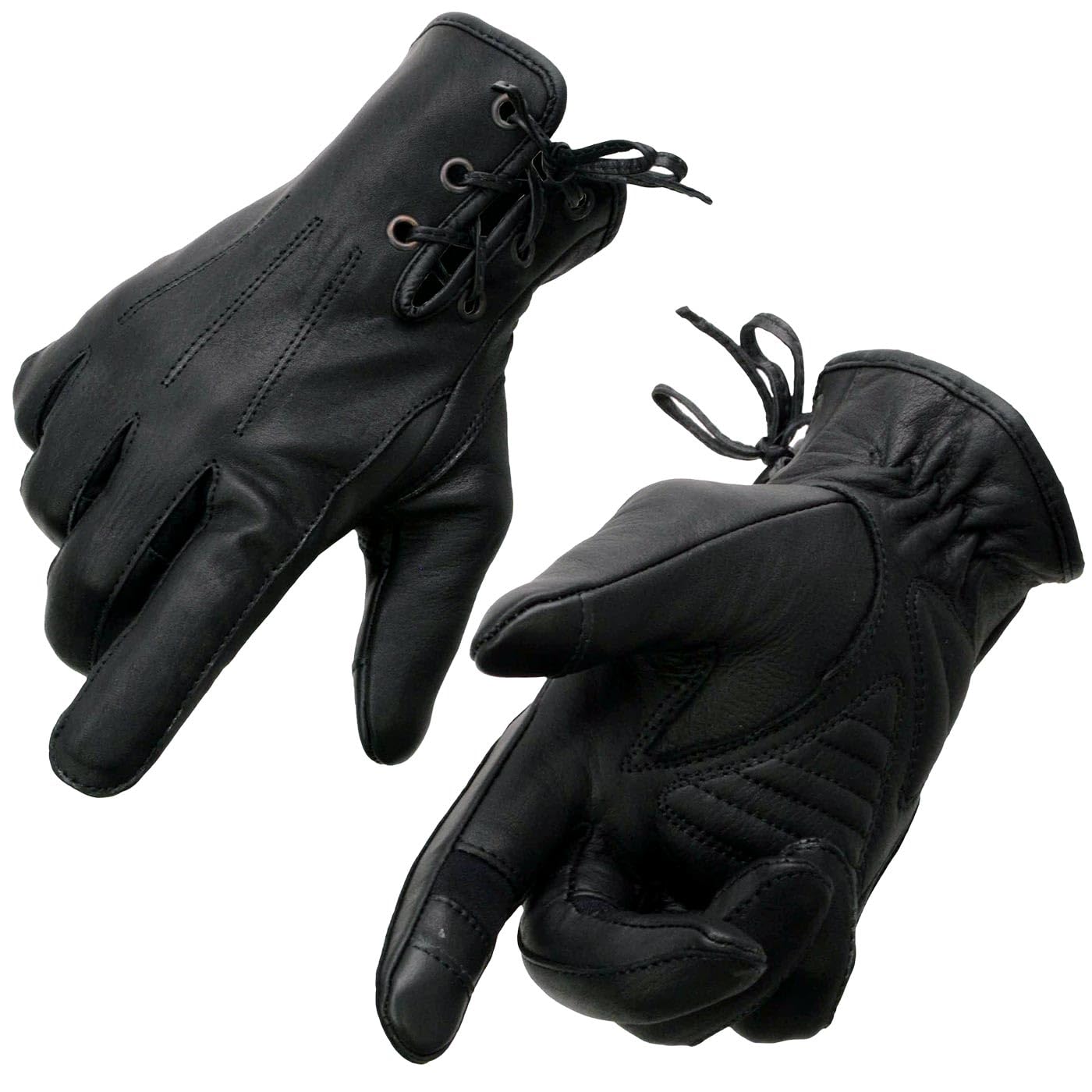 Milwaukee Leather Women's Leather Lightweight Motorcycle Lined Driving Hand Gloves - XS