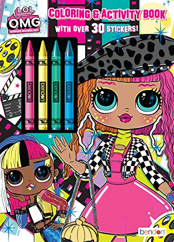 LOL Surprise OMG - Libro da colorare con 4 pastelli, 48 pagine