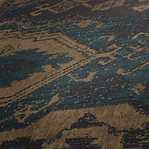 Papier peint intissé oriental bleu vert noir AS Création 378682 - 4