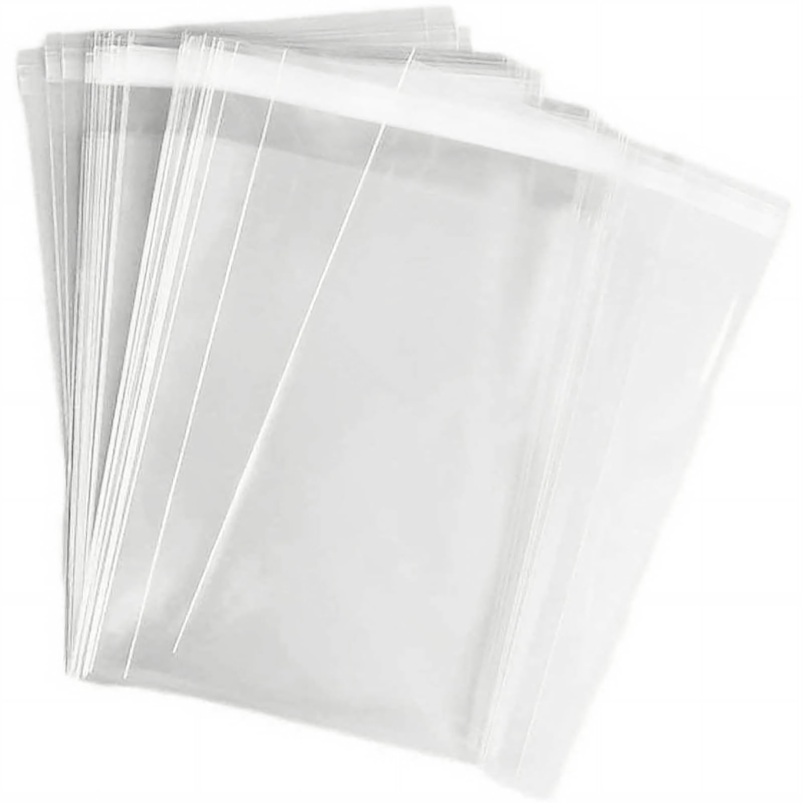 LINMAGCO 200 Pcs Cellophane Bags 9x12 Inches Self Adhesive, Clear Resealable Cookie Bags for Packaging for Gift Wrapping,Dessert,Bakery, Chocolate,Party Favo, Holiday Packaging