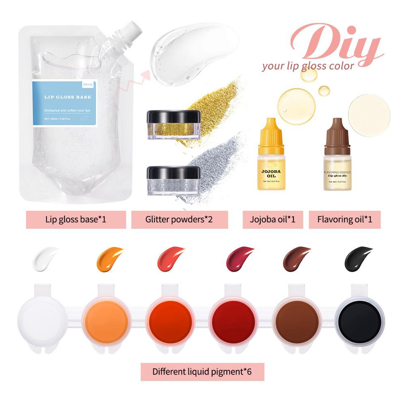 Kit Completo per la Creazione di Lucidalabbra Set Artigianale di Gloss | Kit Fai Da Te Per Creare Il Lucidalabbra Per Donne Ragazze Amanti Del Trucco Principianti Adolescenti Prin