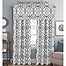 H.VERSAILTEX Blackout Curtain Valances for Kitchen/Bathroom - Thermal Insulated Window Valances for Living Room/Bedroom Rod Pocket Short Curtain 1 Panel, 52x18 inch, Geo in Grey and Navy