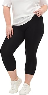 Zizzi Women Plus Size 3/4 Leggings Basic Viscose Sizes