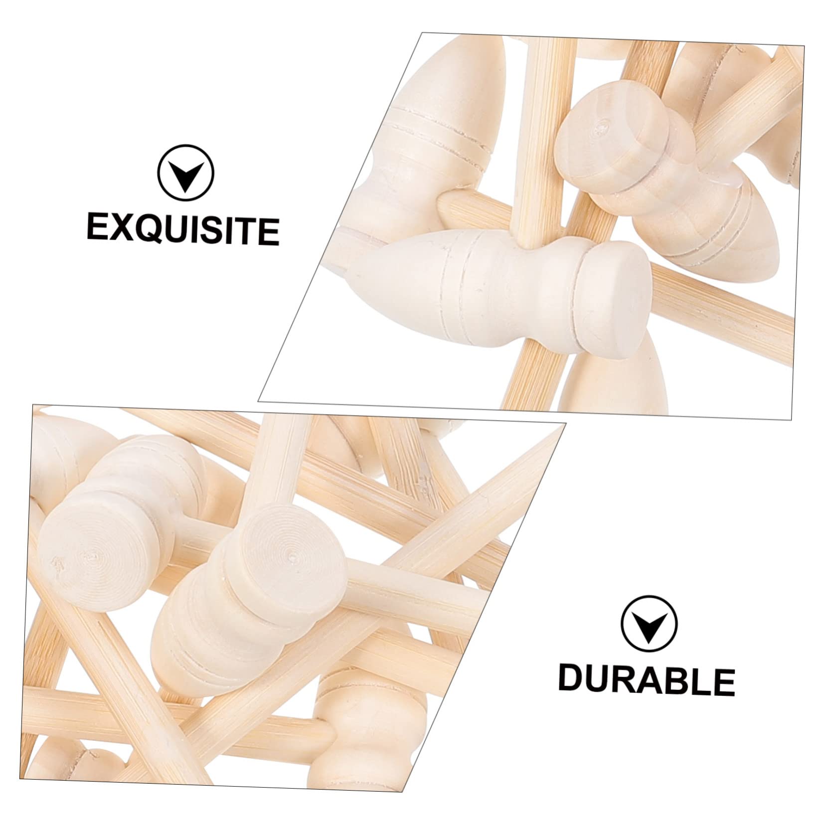 Alipis Boys and Girls Toys 30pcs Wooden Hammers Mini Hitting Tools Manual Toys for Boys and Girls Photo Props Enhance Creativity