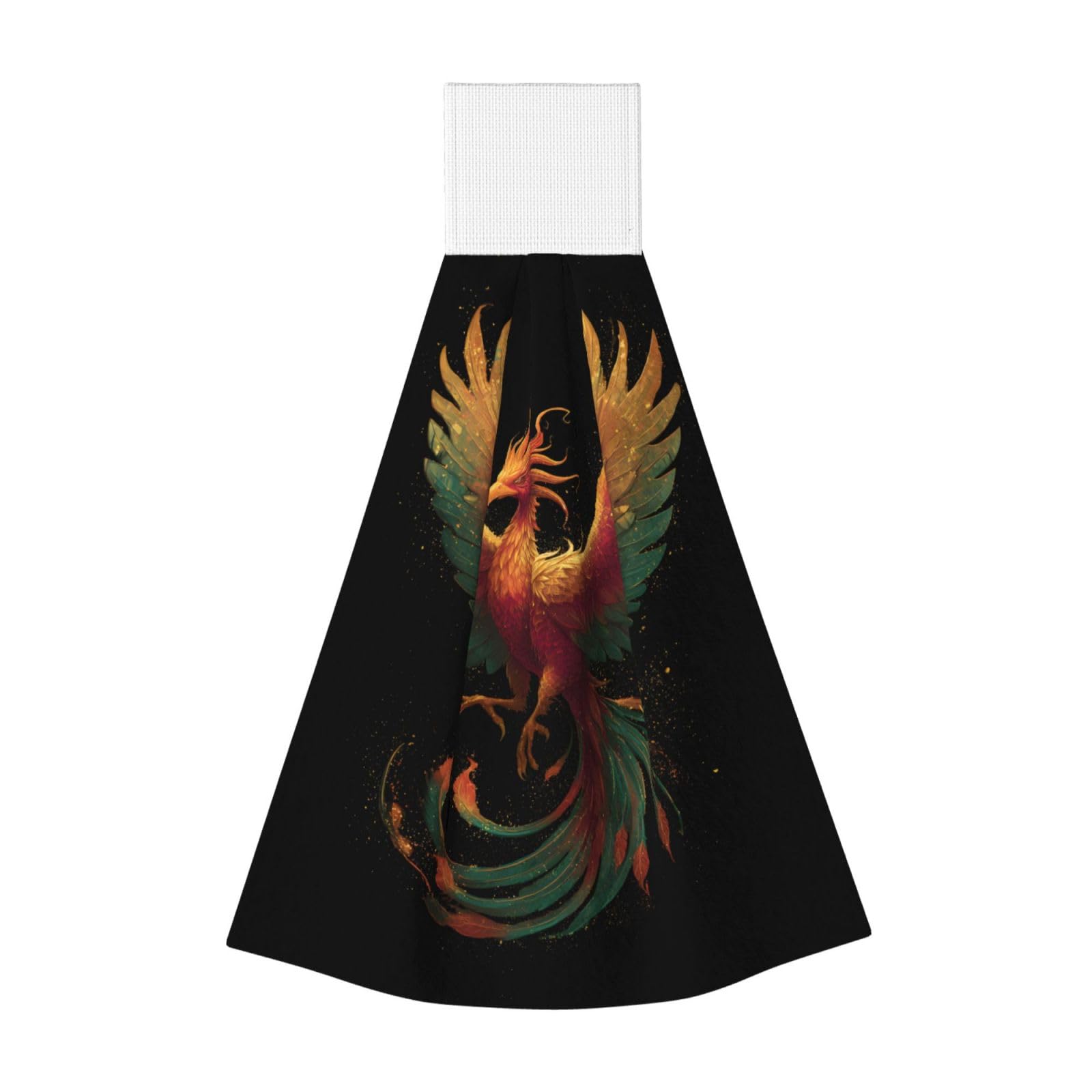 JUANYQME Phoenix Printing Hanging Coral Fleece Towel Super Absorbent Soft Towel, Fluffy And Light Quick-Drying Noodles.