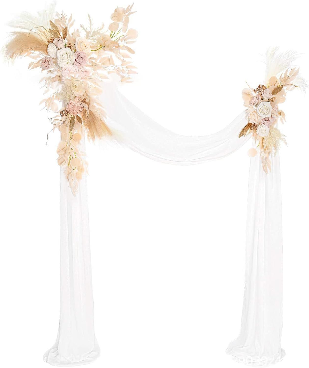 Wedding Arch Flowers Kit(Pack of 3), 2PCS Floral Arrangement with