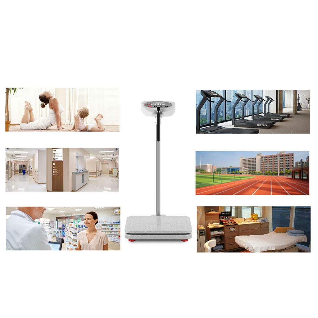 Bilancia professionale per medico, bilancia elettronica per altezza e peso, bilancia digitale di precisione, display a LED ad alta definizione, misurazione accurata 70-190 cm