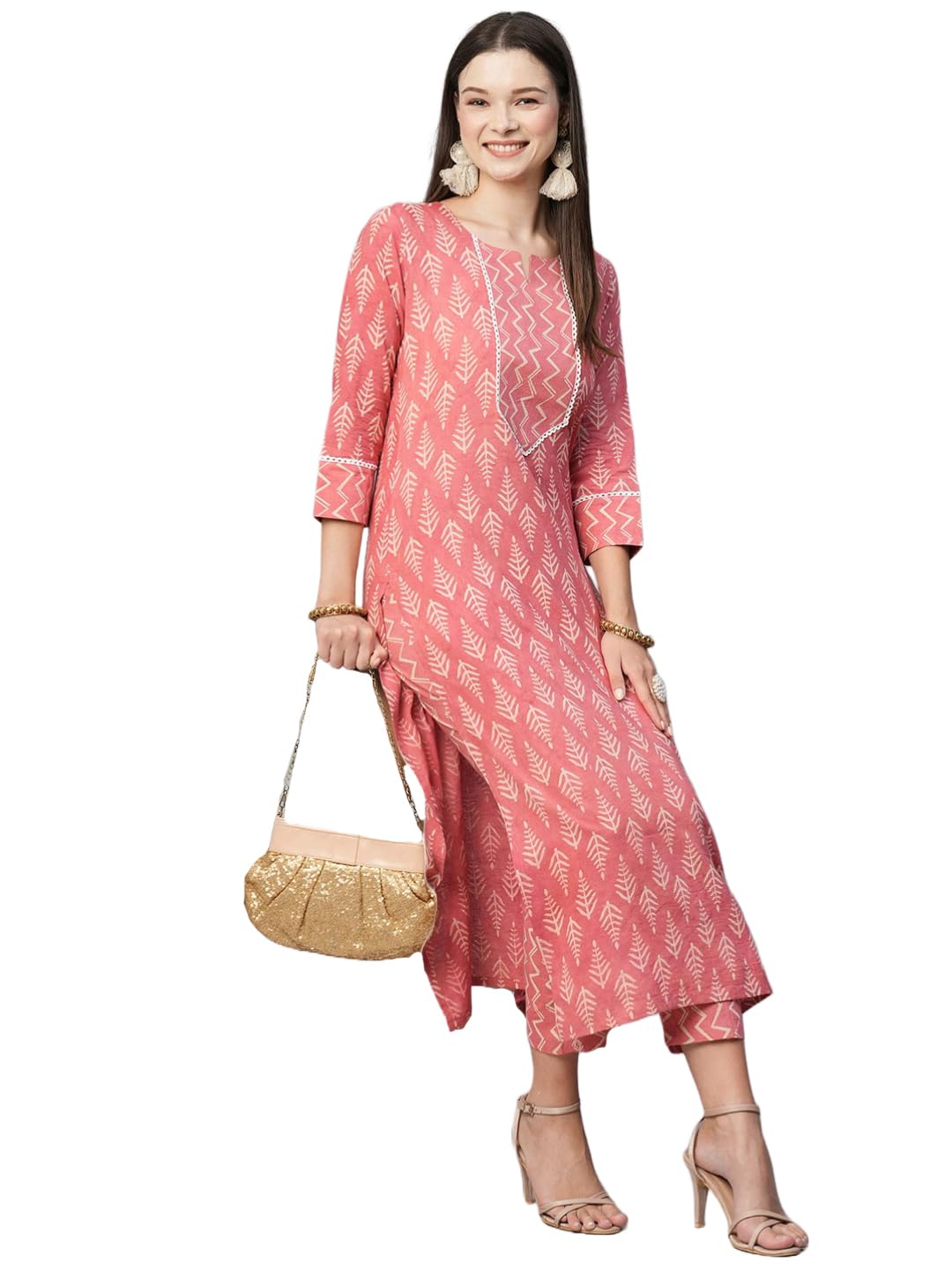 ANNI DESIGNER Women Cotton Blend Kurta With Pant