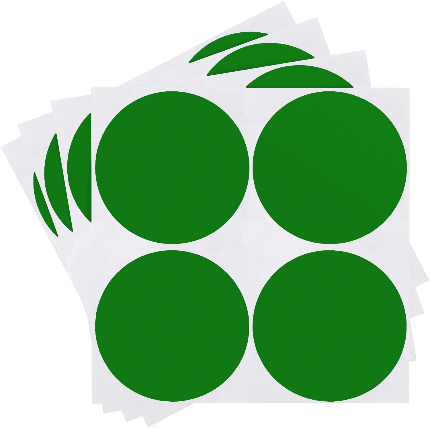 Autocollants ronds à code couleur vert 5,1 cm ChromaLabel pour marquage propre - 3