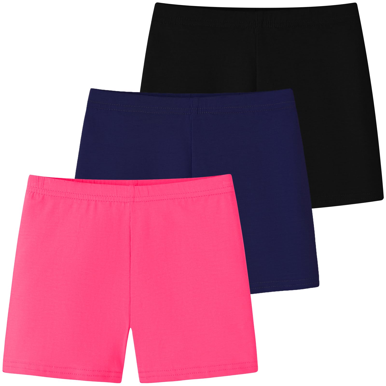 Domee Shorts Pantalones Cortos Leggings Deporte Verano Algodón Niñas 3 Pack — view 8