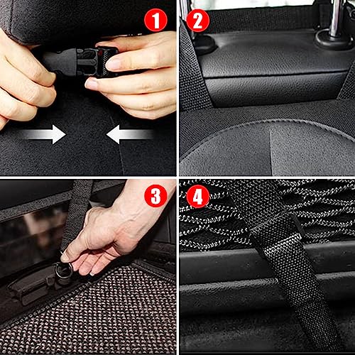 Image of 1 PC Car Trash Can, Leak-Proof Storage Bag, Hanging Multipurpose Car Trash Bag, Collapsible Car Tissue Holder, Universal Waterproof Pockets Accessories (Black)