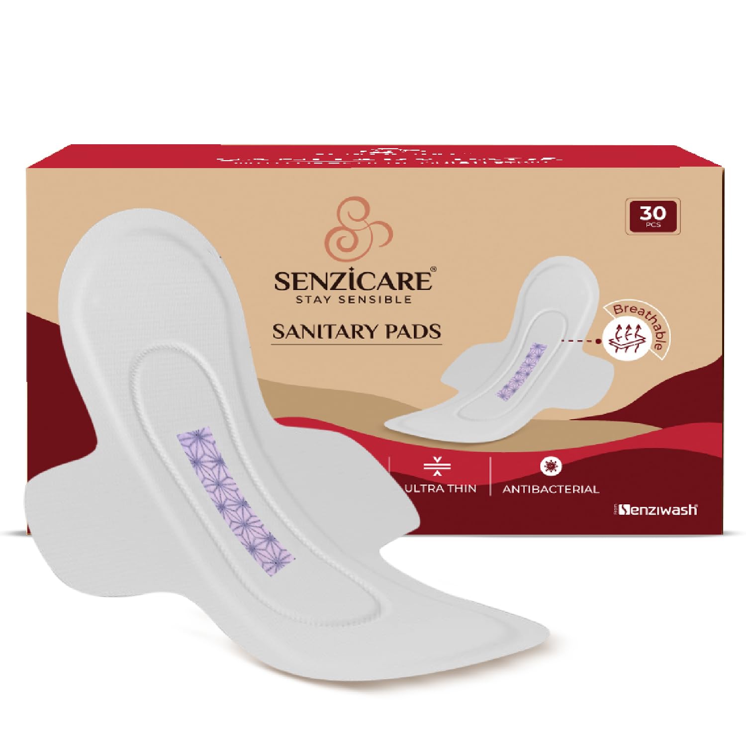 Senzicare Sanitary Pad For Women (Pack Of 30) (XXL) (B0D9JSKDR4) Amazon Price History, Amazon Price Tracker
