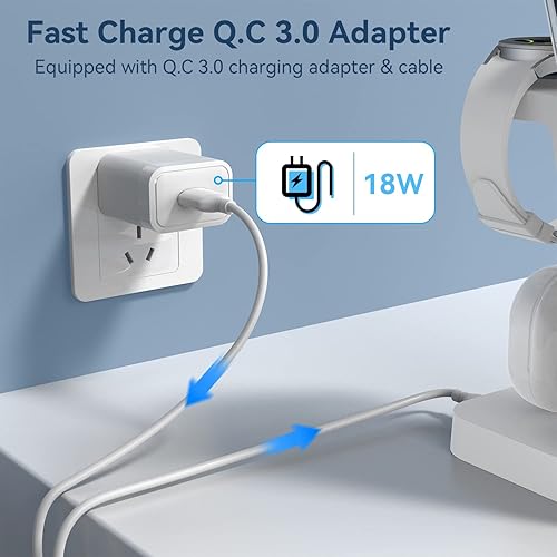 Miniatura 6 de Estación de carga para Samsung, cargador DUMTERR 3 en 1 para múltiples dispositivos Android, carga para Galaxy S23 ultraS22S21S20S10Note20Z Fold