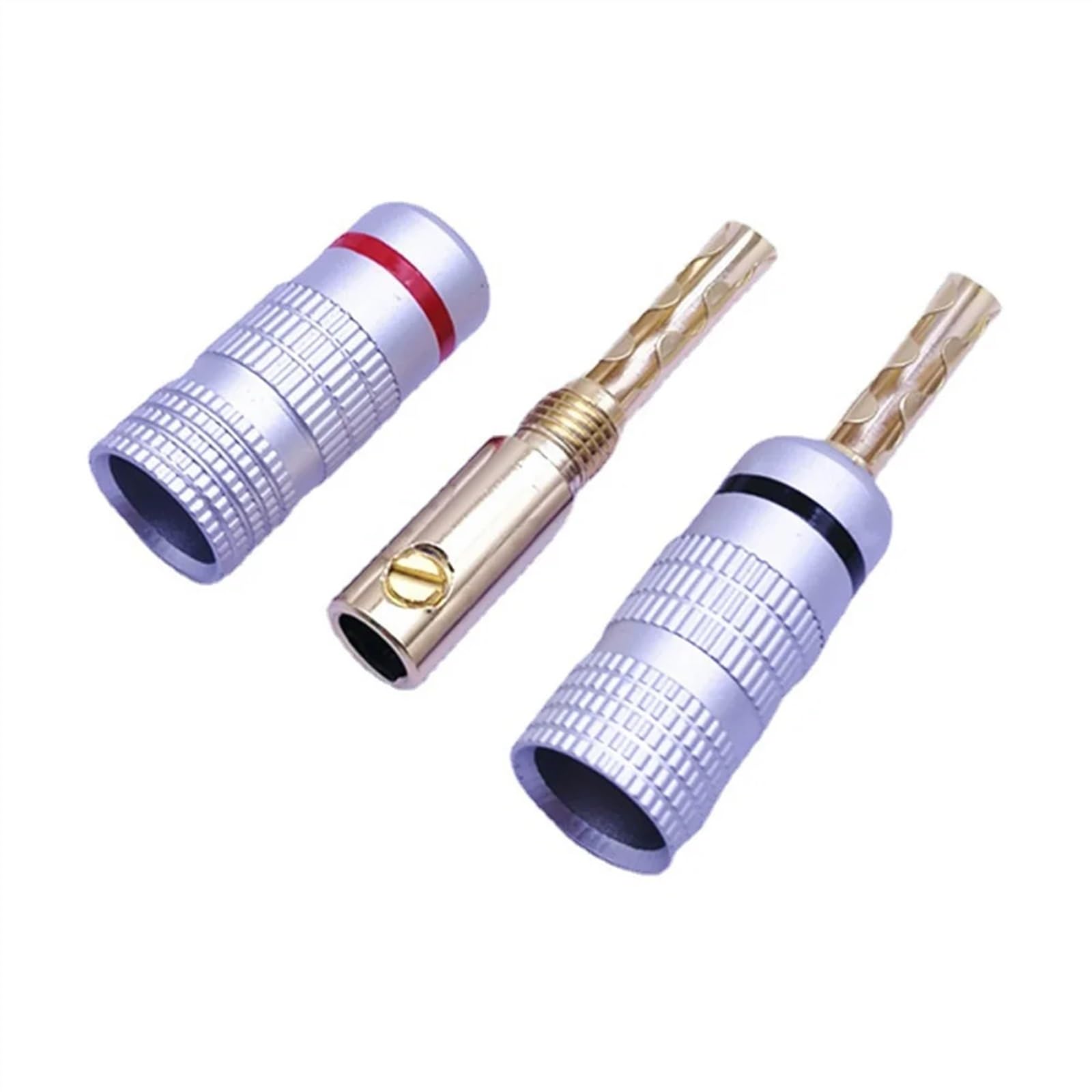 Typ piły pozłacany 4 mm wtyczka bananowa przewód audio złącze głośnika 4 sztuki złącza kabla wzmacniacza