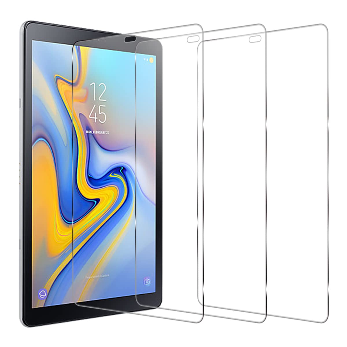 XINXUSONG 3 pcs Screen Protector for Galaxy Tab A 10.5 T590 / Tab A2 XL SM-T595 LTE，Anti-Scratch 9H Hardness Tempered glass Protective Film
